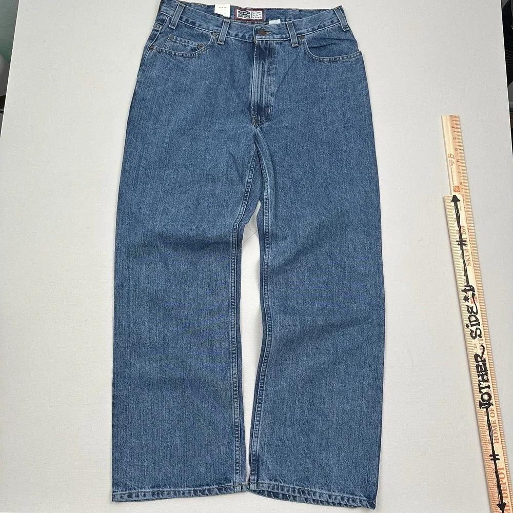 NEW VTG Old Navy Baggy Wide Leg Jeans Actual 32x30 Medium Wash Skater Rave Y2K